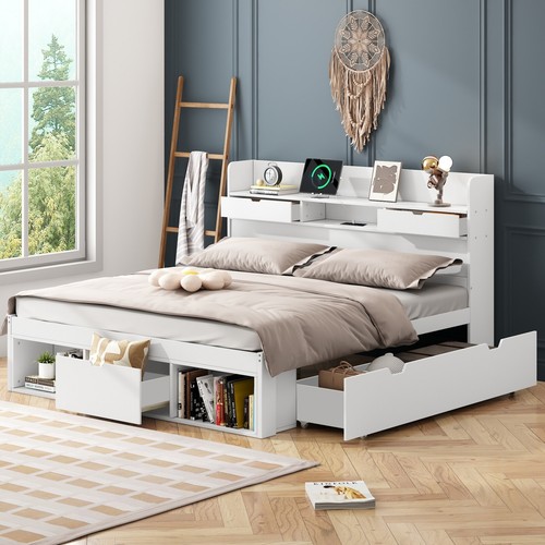 Wooden bed frame - bed, with