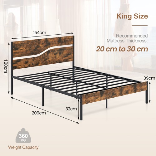 King metal bed frame - king,