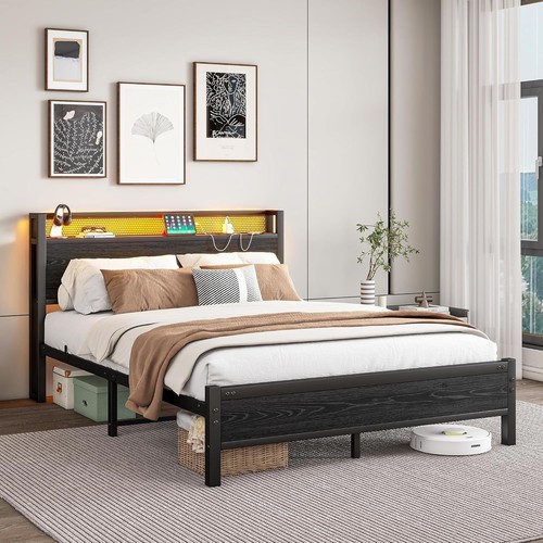 Bed frame with wooden - bed,