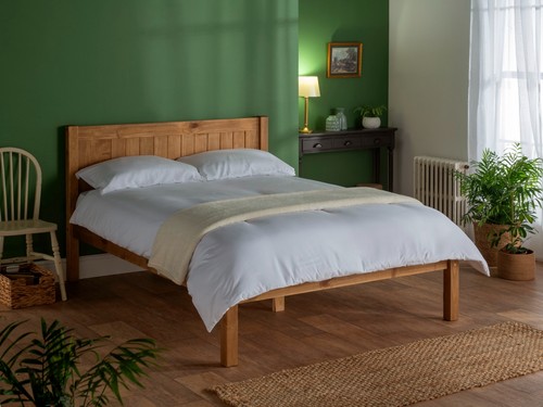 Wooden double bed - wooden, frame
