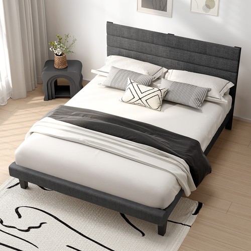 5ft king upholstered bed frame - king,
