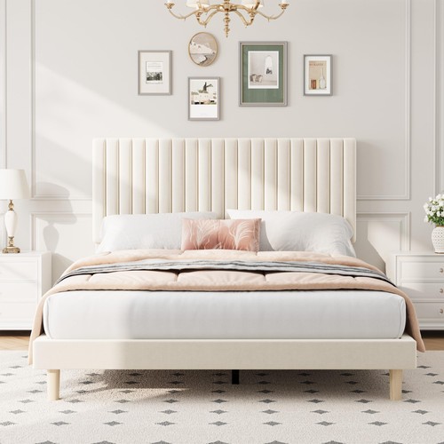 Upholstered velvet bed - upholstered,