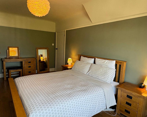 King wooden bed frame - king,