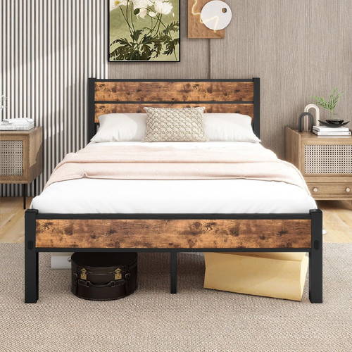 Dumee double bed frame with - double,