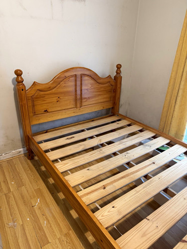 Wooden double bed frame - double,