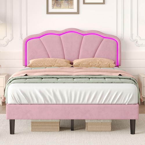 Upholstered double bed frame - double,