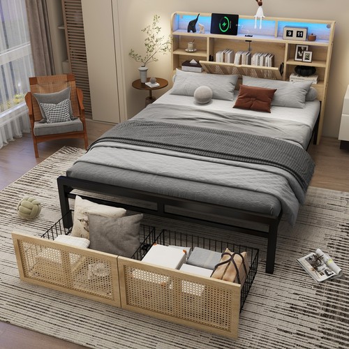 Double bed frame - with, 2