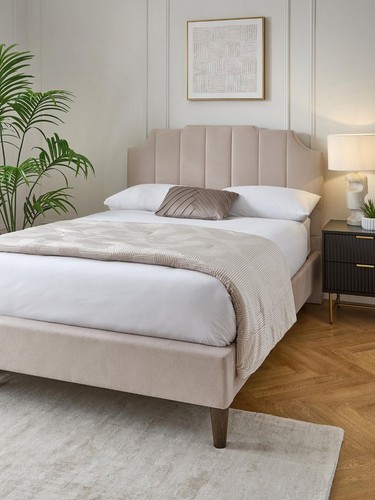 Rene double bed - bed, natural