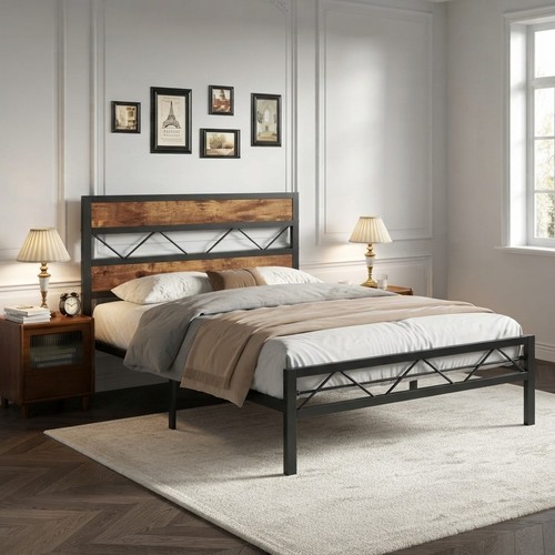 Rustic vintage bed frame - vintage, set