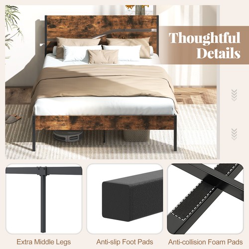 Bed frame industrial platform - bed,