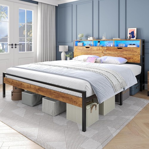 King size bed frame - bed,