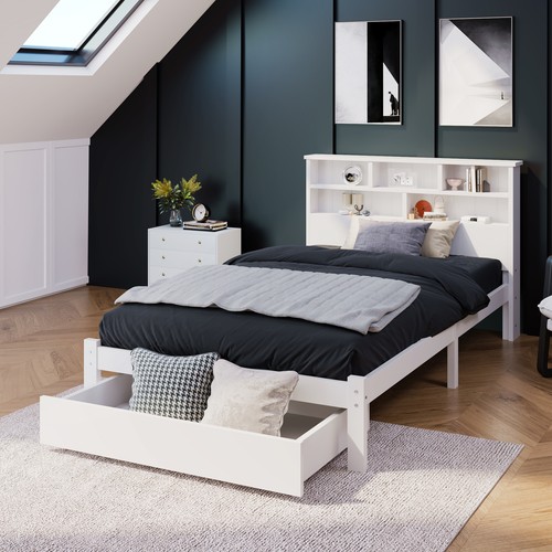 3ft single bed frame pine - bed,
