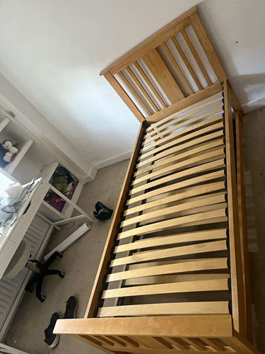 Wooden single trundle bed - wooden,