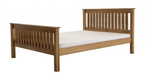 Wooden pine bed slatted - pine,