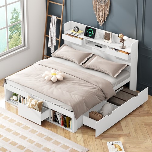 4ft6 double platform bed - platform,