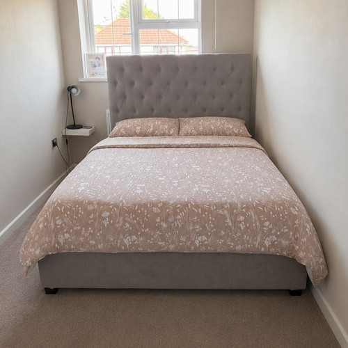 Grey double bed frame - grey,