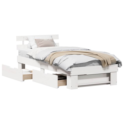 Bed frame with headboard - with,