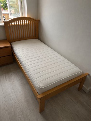 Wooden single bed frame - wooden,