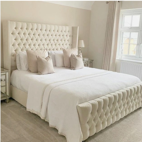4ft chesterfield winged bed - 4ft,