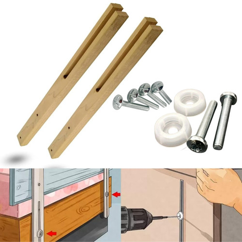 Wooden headboard struts legs - wooden,