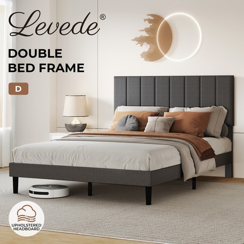 Levede bed frame - bed, double