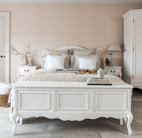 French white double bed 4ft6 - french,