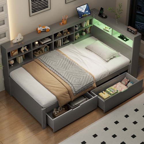 3ft wooden bed frame - bed, with