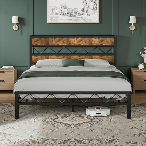 Vecelo 4ft6 double bed frame - vecelo,