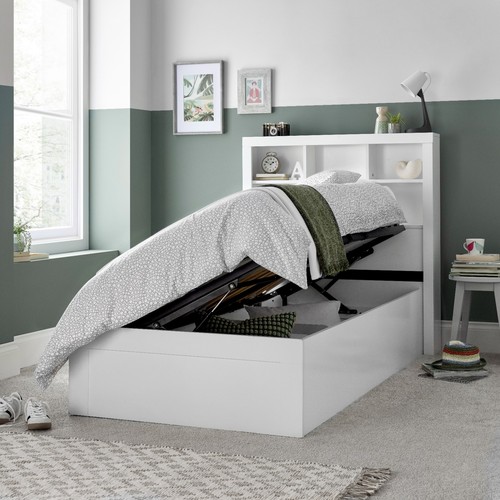 Oscar white wooden ottoman - wooden,