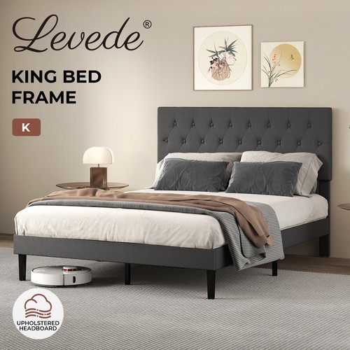 Levede king bed frame - king,