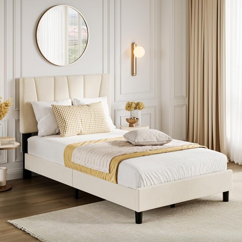 Bed frame double upholstered - bed,