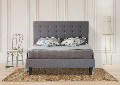 Grey fabric bed frame - grey,